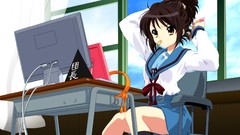 Anime anime girls school uniforms suzumiya haruhi the 