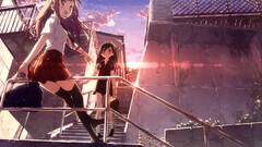 Anime anime girls schoolgirl skirt kantoku