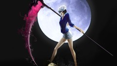 Anime anime girls scythe digital art fantasy art