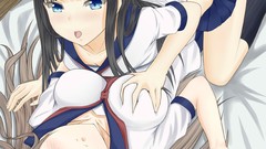 Anime anime girls seifuku yuri grab