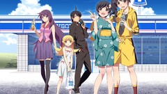 Anime anime girls senjougahara hitagi araragi koyomi araragi 