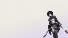 Anime anime girls short hair black hair mikasa ackerman 