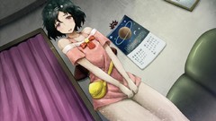 Anime anime girls short hair black hair steins gate purple eyes 