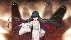 Anime anime girls shrine maiden outfit