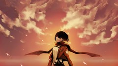 Anime anime girls skies mikasa ackerman shingeki no kyojin
