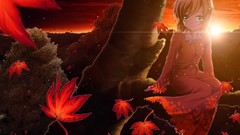 Anime anime girls skyscapes