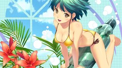 Anime anime girls soft shading swimsuits
