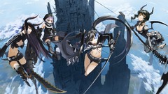 Anime anime girls strength black rock shooter Dead Master Black 