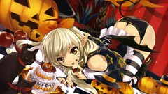 Anime anime girls striped legwear