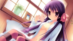 Anime anime girls striped legwear Kisaragi Gold Star