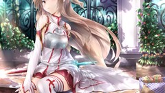 Anime anime girls sword art online yuuki asuna