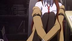 Anime anime girls tights makise kurisu steins gate purple eyes 
