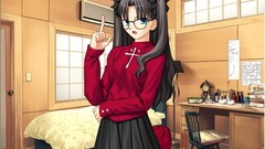 Anime anime girls tohsaka rin fate hollow ataraxia fate series