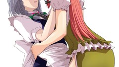 Anime anime girls touhou izayoi sakuya hong meiling video games 