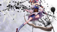 Anime anime girls touhou onozuka komachi legs weapon fantasy art