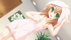 Anime anime girls towels game cg cleavage Canvas 4