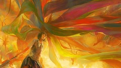 Anime anime girls uniforms black hair fantasy art