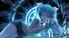 Anime anime girls vocaloid hatsune miku artwork cyan