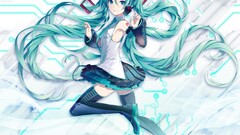 Anime anime girls vocaloid hatsune miku detached sleeves