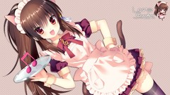 Anime anime girls waitress maids nekomimi little busters 