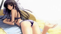 Anime anime girls yosuga no sora bare shoulders black hair 