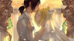 Anime anime girls yuri shingeki no kyojin christa renz Ymir 