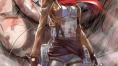 Anime anime girls zucchini mikasa ackerman shingeki no kyojin