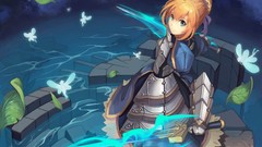 Anime armor saber blondes anime girls fate stay night fate 