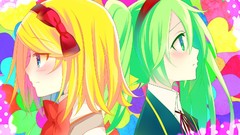 Anime artist blondes multicolor blush anime girls blue eyes 