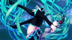 Anime artist blue hair anime girls blue eyes hatsune miku 