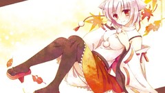 Anime artist white hair anime girls brown eyes short hair 