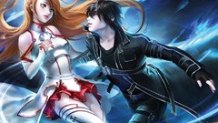 Anime artwork kirigaya kazuto sword art online yuuki asuna 