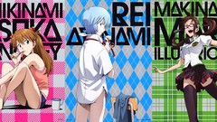 Anime asuka langley soryu neon genesis evangelion ayanami rei 