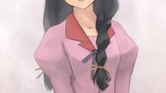 Anime bakemonogatari hanekawa tsubasa black hair 