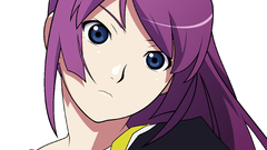 Anime bakemonogatari purple hair