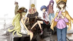 Anime bakemonogatari senjougahara hitagi araragi koyomi kanbaru 