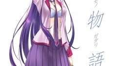 Anime bakemonogatari senjougahara hitagi Simple Background