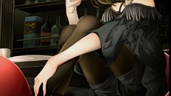 Anime bar anime girls heterochromia dichotomy