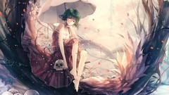 Anime barefoot anime girls touhou kazami yuuka video games
