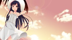Anime Beaches anime girls accel world black hair kuro yuki hime