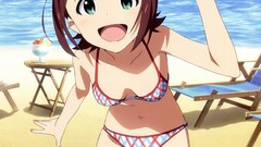 Anime Beaches anime girls amami haruka idolmaster bikini scans 
