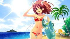 Anime Beaches anime girls bikini