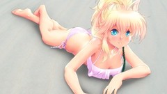 Anime Beaches anime girls bikini Yagisaka Seto