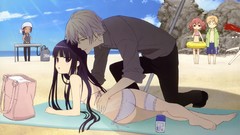 Anime Beaches anime girls inu x boku ss bikini roromiya karuta 