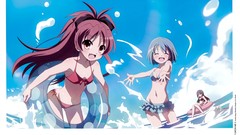 Anime Beaches anime girls mahou shoujo madoka magica mahou 