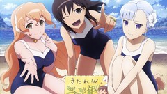 Anime Beaches cleavage Rinne no Lagrange Kyouno Madoka Muginami
