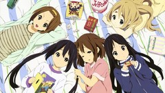 Anime beds long hair short hair akiyama mio k - on nakano azusa 