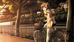 Anime Bicycles school anime girls upscaled