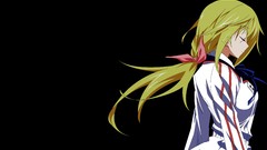 Anime black background blondes anime girls infinite stratos 