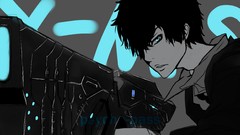 Anime black hair psycho-pass kougami shinya anime boys aqua eyes